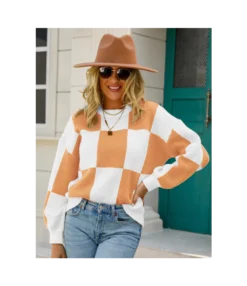 Fashion Lattice Pullover Long Sleeve Casual Loose Crew Neck Wholesale Sweater SSWN560971 18 Fashion Lattice Pullover Long Sleeve Casual Loose Crew Neck Wholesale Sweater SSWN560971 -Women Clothing Sales Store 75871ade 1d72 47f3 943c 8b5e69ed1bce 1d741eab45bd30e6b72a9cc07fb5e600