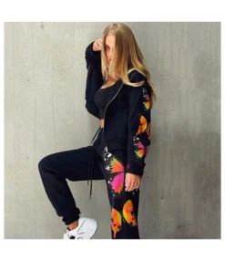 Butterfly Print Long Sleeve Hooded Zipper Loose Sports Women's Wholesale Activewear Sets SO95133 -Women Clothing Sales Store 771b52fa 8350 478a a1a6 f8ff126d5696 dd817aca4af1a6d99f4a70076855418c