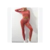 Seamless Knitted Breathable Tops Leggings Fitness Yoga Suits Wholesale Activewear Sets