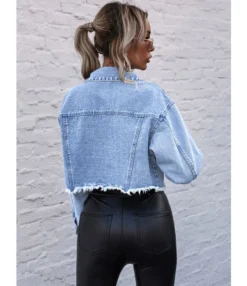 Loose Women Cropped Denim Jacket Wholesale Coats And Jackets SOUN535270 -Women Clothing Sales Store 7971f299 9adb 430a bddb b883170b98e5 2b7e64b331007be61b850389ff8460ed
