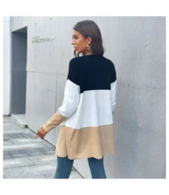 Colorblock Casual Outerwear Long Sleeve Sweater Jacket Wholesale Cardigans SOUN536737 -Women Clothing Sales Store 79fd59d1 d138 4916 b61d 91add9ed2d66 2128559850af51d9b1c1cfbbc8705bc4