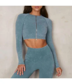 Sand-Washed Seamless Knitted Yoga Suits Double Zipper Tops & Leggings Wholesale Activewear Sets SON536531 -Women Clothing Sales Store 7aa97683 f0a0 409c 9b1b 147fbea8b1a9 3b1fafbb68129909291201447fe084b5