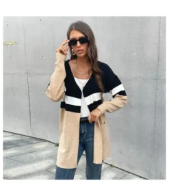 Casual Color Matching Long-Sleeved Loose Cardigan Wholesale Women Clothing SOUN562232 -Women Clothing Sales Store 7b001bf2 43bd 4e42 a6d9 9e10652e21bf 2fef3932b3ca929da1aa9d4f3ba4222a