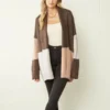 Colorblock Fashion Knitwear Women'S Sweater Jacket Wholesale Cardigan SOUN535584