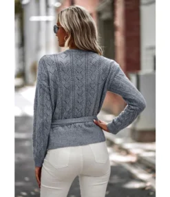 Casual V-Neck Lace-Up Solid Color Long Sleeve Wholesale Sweaters SSWN562372 -Women Clothing Sales Store 8205978c deb7 4bac b013 bb6f8c581599 39c106a59d76ef24ece0ba062b026863