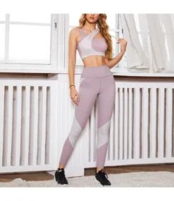 Outdoor Activewear Suits Tight Yoga Leggings 2 Piece Set SO170049