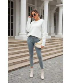 Long-Sleeved Solid Color All-Match Knitted Pullover Sweater Wholesale Women'S Top N4623070300158 -Women Clothing Sales Store 859d12c18d274cb1bef0b03e010f5ce3