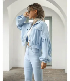 Casual Lapel Corduroy Short Jacket Lantern Sleeve Solid Color Single Breasted Women Wholesale Coats SOUN560380 -Women Clothing Sales Store 8a9fe2ff 4d4f 495a bd14 81512b3a7e73 815f5075177c9725cb7c6ac443a64305