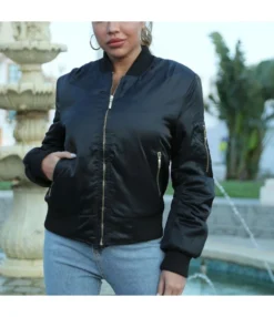 Casual Zipper Slim Stand Collar Versatile Cotton Cropped Jacket Wholesale Women Top SOUV463908