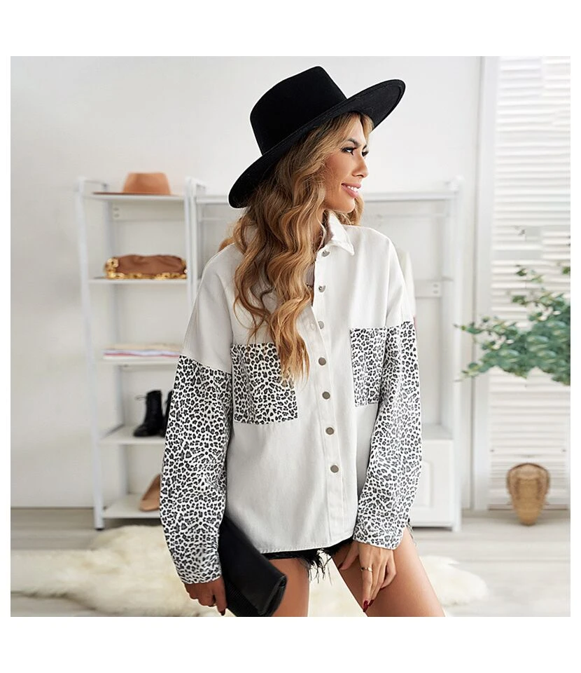 Shirt Jacket Pocket Decorative Lapel Cardigan Wholesale Womens Tops ST202674 3 Shirt Jacket Pocket Decorative Lapel Cardigan Wholesale Womens Tops ST202674 - Image 3