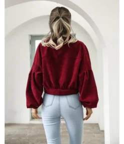 Casual Lapel Corduroy Short Jacket Lantern Sleeve Solid Color Single Breasted Women Wholesale Coats SOUN560380 -Women Clothing Sales Store 9581bca7 e839 41b0 8a49 01ce0ba5f80c 00ac05729ee38e497caf7bfaddb10ce8