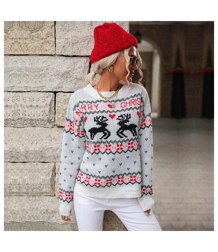 Xmas Wholesale Knit Holiday Sweater For Women SSW190572 5 Xmas Wholesale Knit Holiday Sweater For Women SSW190572 - Image 5