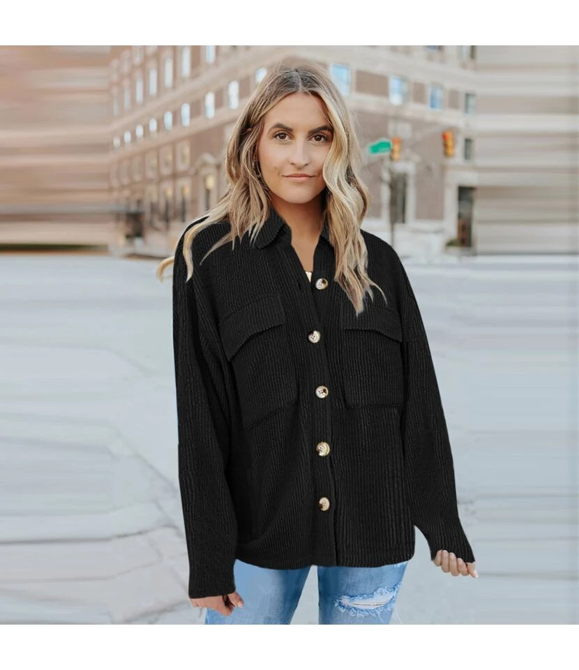 Women Solid Color Lapel Long Sleeve Cotton Linen Fashion Shirts Wholesale ST202679 5 Women Solid Color Lapel Long Sleeve Cotton Linen Fashion Shirts Wholesale ST202679 - Image 5