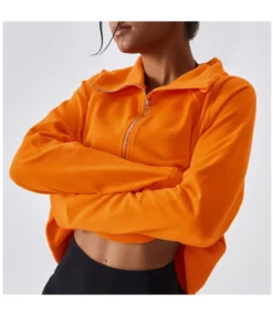 Long-Sleeved Pullover Half Zipper Turtleneck Sports Loose Sweatshirt Wholesale Women Top STV464022 -Women Clothing Sales Store 99585fce c590 4201 af75 1963f5f4ade2 56cf1076af2fa30bc833ab750a61ee32