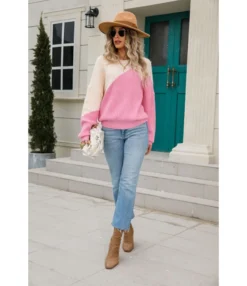 Fashion Patchwork Pullover Bat Sleeve Loose Crew Neck Wholesale Sweater SSWN560968 15 Fashion Patchwork Pullover Bat Sleeve Loose Crew Neck Wholesale Sweater SSWN560968 -Women Clothing Sales Store 999ef687 909d 4627 8533 dd9c2c8c0545 f4b2b66980469d209b47df355fd4ab38