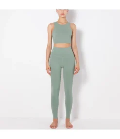 Jelly Feeling Yoga 2pcs Sets Athletic Vests & Leggings Activewear Wholesale Workout Clothes SON534407