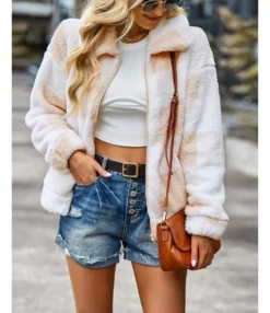 Long Sleeve Zipper Plaid Coat Thick Fleece Jacket Wholesale Womens Tops SOUN538539 -Women Clothing Sales Store 9c61a488 9fa1 4371 af59 685366062ed4 00fc7d3851c58bd5ba3085d6f3d916d3