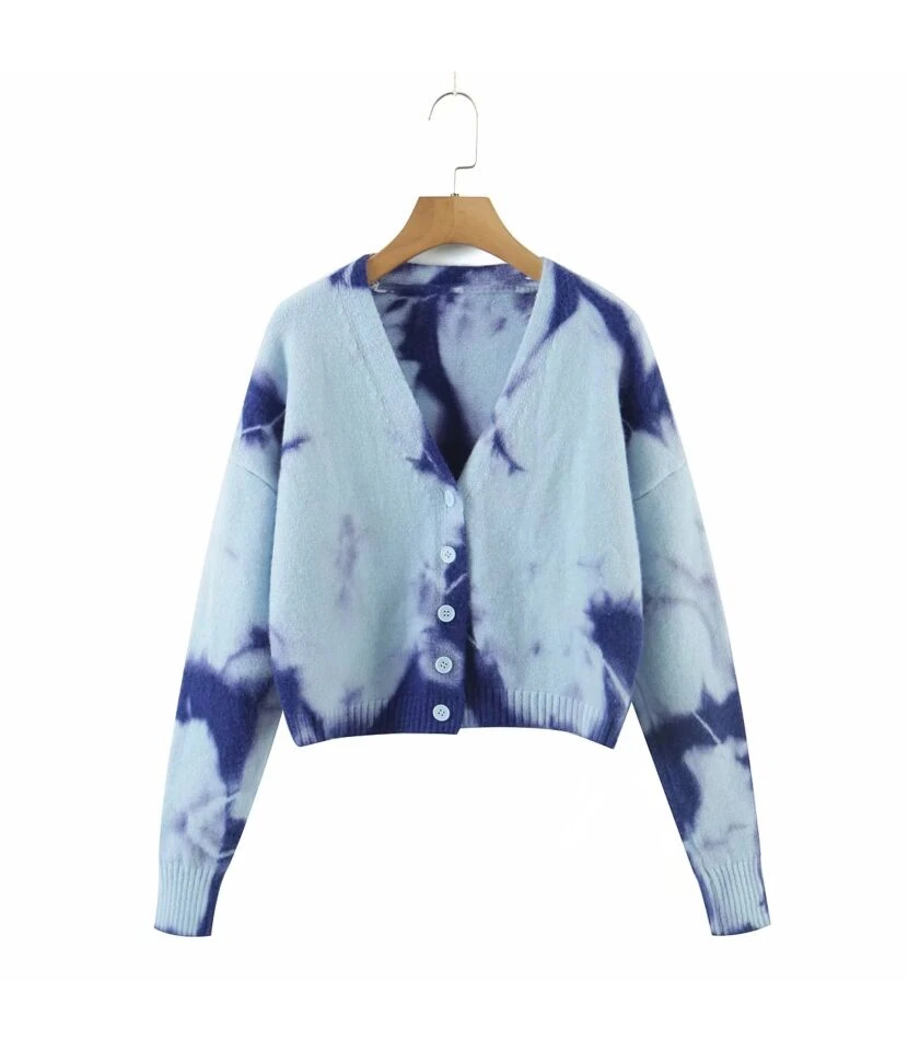 Long Sleeve Tie Dye Button Down Cardigans Wholesale Clothing SS070185 3 Long Sleeve Tie Dye Button Down Cardigans Wholesale Clothing SS070185 - Image 3
