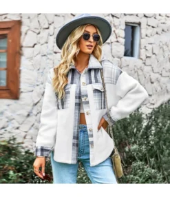 Plaid Shirt Fashion Coat Loose Long Sleeve Jacket Wholesale Womens Tops SOUN538542 -Women Clothing Sales Store 9dfa4fd9 bc5a 4d4b 82c1 a59319ef4ba9 5d68a88e8386909a1b8ed2095f1c1ff5