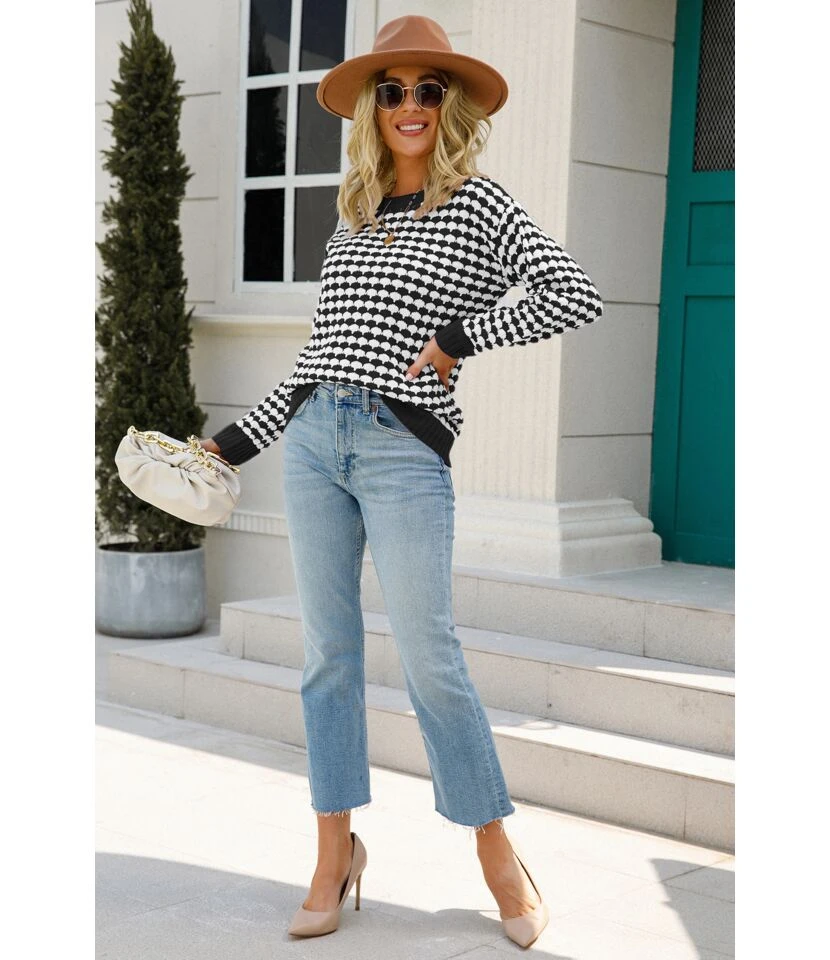 Fashion Print Pullover Long Sleeve Casual Crew Neck Wholesale Sweater SSWN560967 12 Fashion Print Pullover Long Sleeve Casual Crew Neck Wholesale Sweater SSWN560967 - Image 12