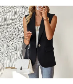 Solid Color Fashion Loose Sleeveless Blazer Suit Jacket Vest Wholesale Womens Tops N5323032300140 -Women Clothing Sales Store O1CN0185biQl1ND4l1GsZku 2425141535 0 cib 4