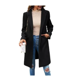 Temperament Solid Color Tweed Cardigan Coat Wholesale Womens Clothing N5923080800015