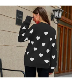 Casual Valentine'S Day Heart Print Long Sleeve Pullover Knit Sweater Wholesale Womens Tops V5923053100001 -Women Clothing Sales Store O1CN01Kawd0Q29NF54Fkw3m 4040548055 0 cib