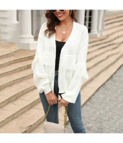 Knitted Solid Color Long Sleeve Fringed Sweater Cardigan Wholesale Women'S Top N4623070300139 -Women Clothing Sales Store O1CN01XIraKS1trRQ68ctDk 2747575955 0 cib 4