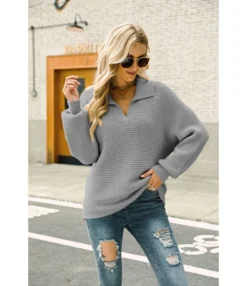 Fashion Long Sleeve Solid Color Pullover Lapel Knit Sweater Wholesale Womens Tops V5923053100014 -Women Clothing Sales Store O1CN01XXu5ID29NF4eY3ZKS 4040548055 0 cib 4
