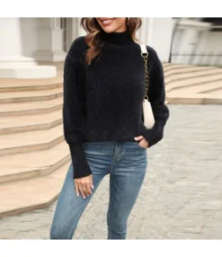 Long Sleeve Casual Pullover Furry Solid Color Knit Sweater Wholesale Women'S Top -Women Clothing Sales Store O1CN01gCwuqB1trRQWNSwd8 2747575955 0 cib 4