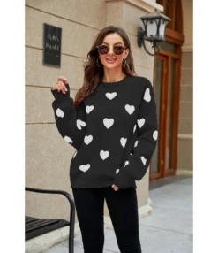 Casual Valentine'S Day Heart Print Long Sleeve Pullover Knit Sweater Wholesale Womens Tops V5923053100001 -Women Clothing Sales Store O1CN01iDkAiH29NF587vtPW 4040548055 0 cib 4