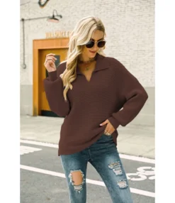 Fashion Long Sleeve Solid Color Pullover Lapel Knit Sweater Wholesale Womens Tops V5923053100014 -Women Clothing Sales Store O1CN01lPRoZZ29NF4naCLZQ 4040548055 0 cib 4