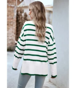 Striped Turtleneck Slit All-Match Knitted Sweater Wholesale Women'S Top N4623071700095 -Women Clothing Sales Store O1CN01q40Kk71ND4ogutvez 2425141535 0 cib