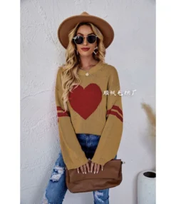 Loose Round Neck Heart Print Long Sleeve Knit Sweater Wholesale Womens Tops N5923053100004 -Women Clothing Sales Store O1CN01ssiUCf29NF1Ey3oRY 4040548055 0 cib 4