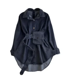 Long-Sleeved Tie Open Back Multi-Wear Bag Denim Shirt Wholesale Women'S Tops N4623042400004 -Women Clothing Sales Store O1CN01w5llpF1Bs2mN9q9nV 0 0 cib