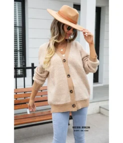 Casual Colorblocked Leopard Print Button Down Knit V-Neck Jacket Wholesale Womens Clothing V5923070300165 -Women Clothing Sales Store O1CN01xmdnWa1trRQQvuH65 2747575955 0 cib 4