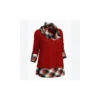 Fashion Splicing Pile Collar Plaid Knit Pullover Long Sleeve Loose Sweater Wholesale SSW94964