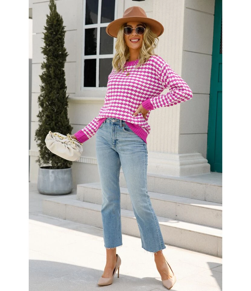 Fashion Print Pullover Long Sleeve Casual Crew Neck Wholesale Sweater SSWN560967 16 Fashion Print Pullover Long Sleeve Casual Crew Neck Wholesale Sweater SSWN560967 - Image 16