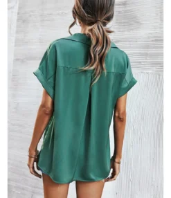 Summer Solid Color Short Sleeve Business Casual Womens Lapel Satin Shirts Wholesale Blouse STN533372 -Women Clothing Sales Store a84209f4 444a 4f9c b36a 8e4cfdb2f102 3bfeffe0e0a77f01ab03872943604d65