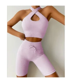 Solid Color Yoga Halter Bra & Shorts Fitness Seamless Sports Womens 2 Piece Sets Wholesale Workout Clothes SO531360 -Women Clothing Sales Store aab173f3 208b 4f2a 9c74 100ae705fede d2e1f32bf6e6e81ea764b9e6c3881880