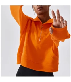 Long-Sleeved Pullover Half Zipper Turtleneck Sports Loose Sweatshirt Wholesale Women Top STV464022 -Women Clothing Sales Store ab9d531f 2309 466a 988e 14500c1e1f44 f8473130d2e910789a3a7598e9249b05