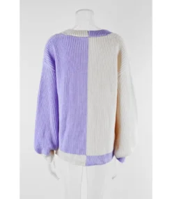 Lantern Sleeve Loose Color Block Knit Cardigan Wholesale Women'S Top N4623070300156 -Women Clothing Sales Store ac86477c047e4a7a8b8bb03b010cb5f0