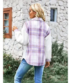 Plaid Shirt Fashion Coat Loose Long Sleeve Jacket Wholesale Womens Tops SOUN538542 -Women Clothing Sales Store b3ff298c ff87 42b6 8e87 eff08a4460b5 d9574a4b81ee1add93e96f4cc11526f1