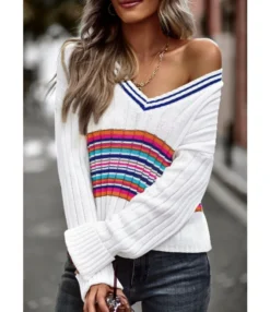 Casual V Neck Splice Long Sleeve Slim Wholesale Sweaters SSWN562276 12 Casual V Neck Splice Long Sleeve Slim Wholesale Sweaters SSWN562276 -Women Clothing Sales Store b69a7029 5336 43d7 86bd a10df08c4a65 6c547bd60864509f8da29f87a324e95a