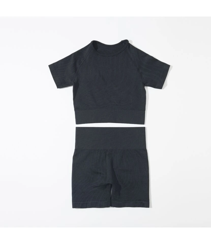 Short Sleeve Sport Tops & Shorts Athletic Womens 2pcs Seamless Yoga Suits Activewear Wholesale Workout Clothes SON534218 5 Short Sleeve Sport Tops & Shorts Athletic Womens 2pcs Seamless Yoga Suits Activewear Wholesale Workout Clothes SON534218 - Image 5