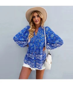 Printed Bohemian Long Sleeve Shirts Resort Boho Blouse Wholesale Womens Tops STN536759 -Women Clothing Sales Store ba3f3b33 1d96 49d9 b986 3e4e13257818 22fad07c78092a4330ac123a187b9f7a