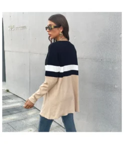 Casual Color Matching Long-Sleeved Loose Cardigan Wholesale Women Clothing SOUN562232 -Women Clothing Sales Store ba41c347 8413 4655 afb5 5f6072f491e9 2ba7cc88d27e09cb7ca0c833f83734cb