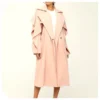 Casual Lapel Solid Color Jacket Mid Length Trench Coat Wholesale Coats SOUN537323