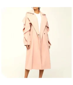 Casual Lapel Solid Color Jacket Mid Length Trench Coat Wholesale Coats SOUN537323
