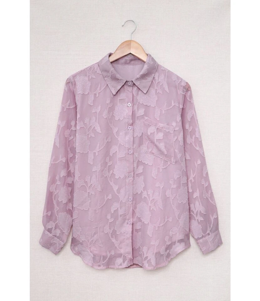 Spring Lace Tulle Long Sleeve Chiffon Shirt Vendors ST220126 10 Spring Lace Tulle Long Sleeve Chiffon Shirt Vendors ST220126 - Image 10